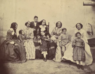 [Zehn Mitglieder der Antoine-Familie], 1850er-60er