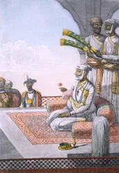 Ein Raja mit Begleitern, veröffentlicht 1808-12