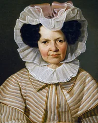 Porträt von Therese Burger Bischof, Gemälde von Franz Eybl
