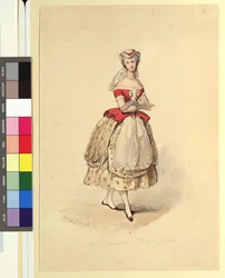 Ida Schuselka-Brüning als Landmädchen in „Maria die Tochter des Regiments“