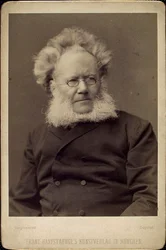 Henrik Ibsen, norwegischer Dramatiker und Dichter, spätes 19. oder frühes 20. Jahrhundert