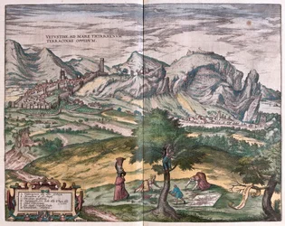 Terracina, Italien (Gravur)