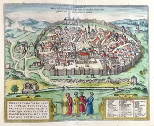 Ansicht von Jerusalem, aus dem Atlas 