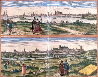 Ansichten von Orleans und Bourges, Frankreich