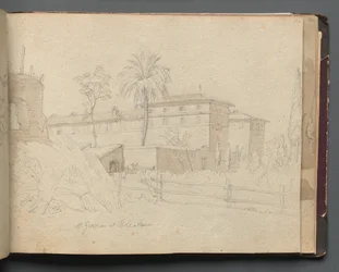 Album mit Ansichten von Rom und Umgebung, Landschaftsstudien, Seite 38a: St. Giovanni e Paolo