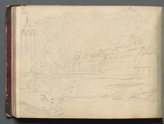 Album mit Ansichten von Rom und Umgebung, Landschaftsstudien, Seite 48b: Römische Landschaft