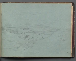 Album mit Ansichten von Rom und Umgebung, Landschaftsstudien, Seite 52a: Römische Landschaft