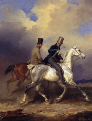 Ausritt des Prinzen Wilhelm in Begleitung des Künstlers