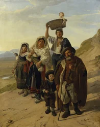 Italienische Bauern in Albano