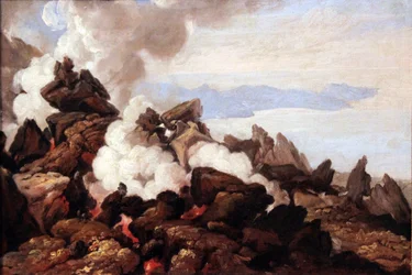 Der Krater des Vesuvs