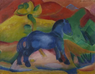 Kleines blaues Pferd Kinderbild, 1912