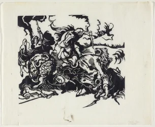 Löwenjagd nach Delacroix