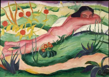 Nackte in den Blumen, 1910