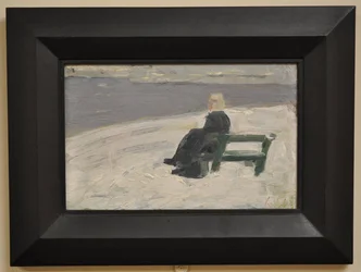 Frau in Winterlandschaft