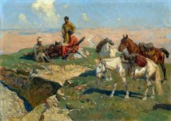 Die Rast der Krieger des Kaukasus