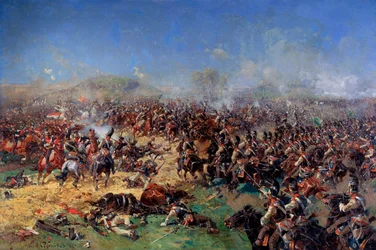 Die Schlacht von Borodino am 26. August 1812. Dritter französischer Angriff, 1913