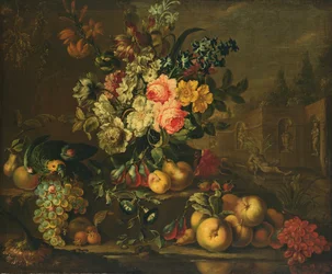 Blumen und Früchte