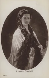 Elisabeth von Bayern, Gemahlin von Kaiser Franz Joseph I. von Österreich (Litho)