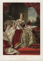 Königin Victoria in ihren Staatsroben