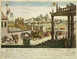 Namchas Platz in Lahore, zeigt den goldenen Thron des Großen Moguls, Pakistan