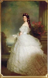 Kaiserin Elisabeth in einem sternenbesetzten Kleid