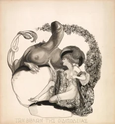 Erotische Illustration, um 1912