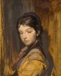 Unbekanntes Mädchen von Wilhelm Busch