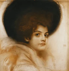 Porträt einer Dame mit Hut