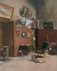 Das Atelier des Künstlers in der Rue Furstenberg, 1865