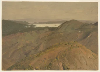 Ferne Aussicht über Hügel, Jamaika, Westindien