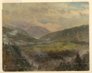 Alpenlandschaft (Bayern oder Schweiz), 1868