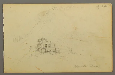 Zeichnung, Catskill Mountain House, 1844