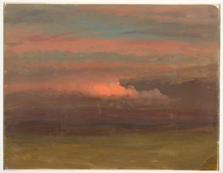 Wolkenstudie bei Sonnenuntergang, 1860–70