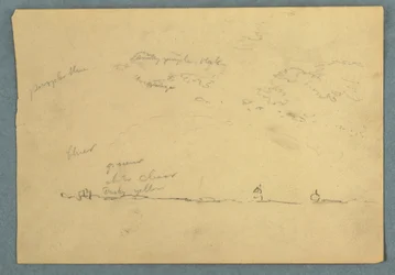 Zeichnung, Wolken über einer Horizontlinie, 1857