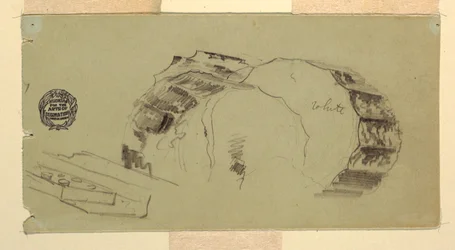 Zeichnung, Säulen- und Gebälkfragmente, Athen, April 1869
