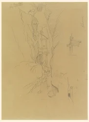 El Khasneh vom Sik aus, Petra, Ende Februar 1868