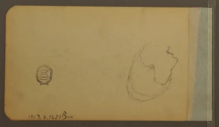 Hügel; Verso: Kopf, 1889