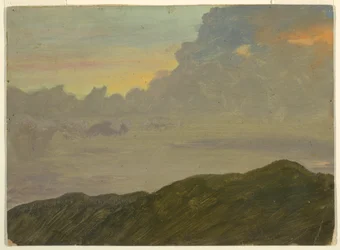 Hügelkuppe und Wolken, 1865–66