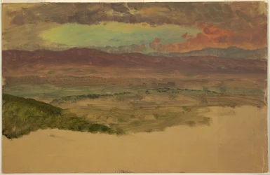 Zeichnung, Hudson Valley Landschaft, ca. 1880