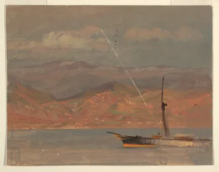 Italienische Küste, vor der Straße von Messina, Juli 1868