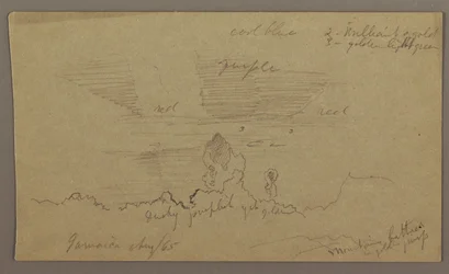 Landschaft; Rückseite: Himmel, August 1865