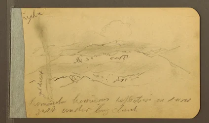 Zeichnung, Bergflanke, 1889