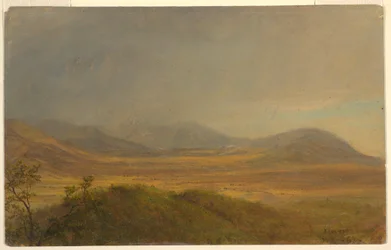 Zeichnung, Bergige Landschaft, Mai 1865