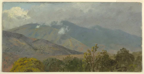 Zeichnung, Bergige Landschaft, Mai 1865