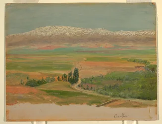 Zeichnung, Berge in der Nähe von Baalbek, Mai 1868