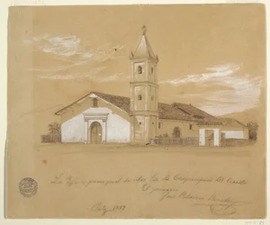 Pfarrkirche Unserer Lieben Frau von Chiquinquira del Cerrito, Chiquinquira, Kolumbien, Juli 1853