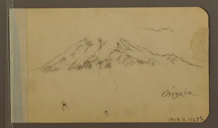 Gipfel des Orizaba, Figur; Verso: Ebene und Bergketten, 1889