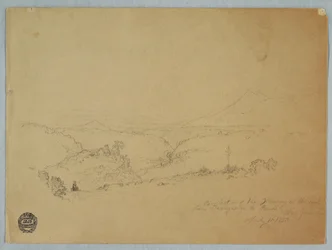 Erinnerung an die Landschaft auf der Straße von Fusugasuga nach Pandi, Neu-Granada, Kolumbien, 11. Juli 1853