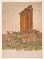 Ruinen des Zeus-Tempels, Baalbek, Mai 1868