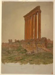 Ruinen des Zeus-Tempels, Baalbek, Mai 1868